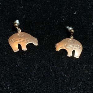 Southwestern/Native American bear earrings